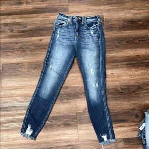 KanCan Dark Blue Distressed Skinny Jeans